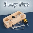 thumbnail image 3 of Juego de destornilladores Montessori con tablero de pernos Juego de herramientas para niños pequeños Herramientas reales para niños Juguetes de madera Montessori Habilidades básicas Juguetes, 3 of 6