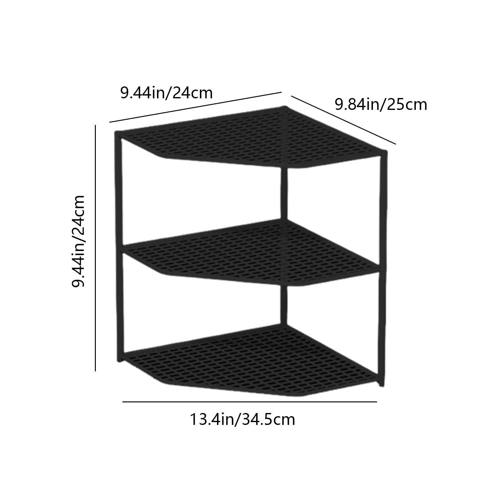 WYBXZ 3-Tier Kitchen Shelf, Countertop Corner Organizer Shelf, Countertop Storage Rack, Under Sink Organizers, Pots and Pans Organizer for Kitchen Counter and Cabinet