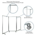 thumbnail image 6 of BizChair Transparent Acrylic Mobile Partition with Lockable Casters, 72"H x 36"L (3 Sections Included), 6 of 13