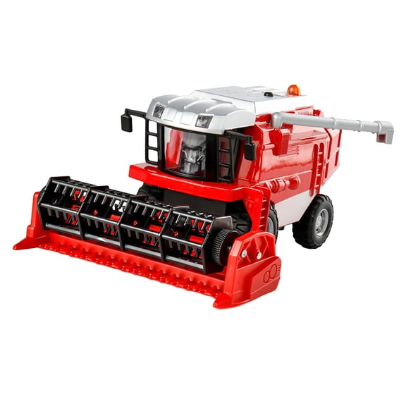 BESTSKY Combine Harvester with Front Cutting Device Pretend Play Simulation for Kids Children Red