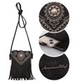 thumbnail image 4 of Bolsa de Mano Montana West PH02-208BK Gris con Flecos de Cuero 17x4x19 cm, 4 of 7