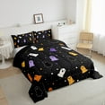 thumbnail image 3 of jejeloiu Colorful Cartoon Ghost Bedding Comforter Set,Multicolor Circle Dot Twin Comforter Sets,Halloween Theme Bedding Set For Girls Child,Microfiber Bedroom Decor Reversible,2-Piece, 3 of 8