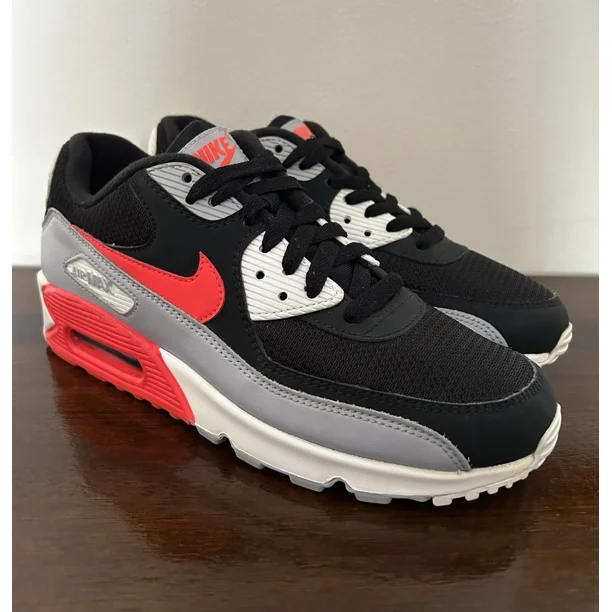 Ni - ke Ni - ke Air Max 90 Essential Bright Crimson Shoes-Sneakers 2018 Mens Size 8