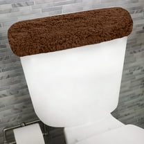 Home Weavers Waterford Collection Bathroom Rug 100% Cotton Fabric Tank Cover, Soft & Absorbent Bath Rugs, Machine Wash Dry, Toilet Tank Lid Cover for Bathroom, 10"x22" Tank Cover, Chocolate