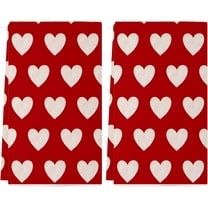 Valentines Day Kitchen Towels Set of 2, 18x26 Inch Valentines Day Dish Towels Sweet Heart Valentines Day Decor Hand Towels Seasonal Decorations for Home Drying Dishcloth