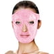 thumbnail image 5 of 2 piezas (rosa) Máscara facial completa con cuentas de gel para terapia de frío y calor de Ice Face Mask para el dolor de cabeza por migraña, alivio del estrés que reduce la hinchazón de los ojos, ojeras, parte posterior de tela congelable Rojo Verde, 5 of 5