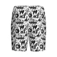 thumbnail image 4 of Yiaed Black White Halloween for Men's Soft Sleep Pajama Short Lounging Pajama Shorts-4X-Large, 4 of 8