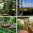 thumbnail image 4 of Hanging Bird Feeder Tray with Strong Hanging Chains Hanging Platform Bird Feeder Dish, Hanging Bird Baths, Diameter 7in, 1Pcs, 4 of 4
