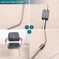 thumbnail image 4 of 12pcs Chair Leg Pads, Round Tube Coffee Table Armchair Leg Pads, Non-slip Plastic Rectangular Furniture, Inner Diameter: 12mm(black), 4 of 5