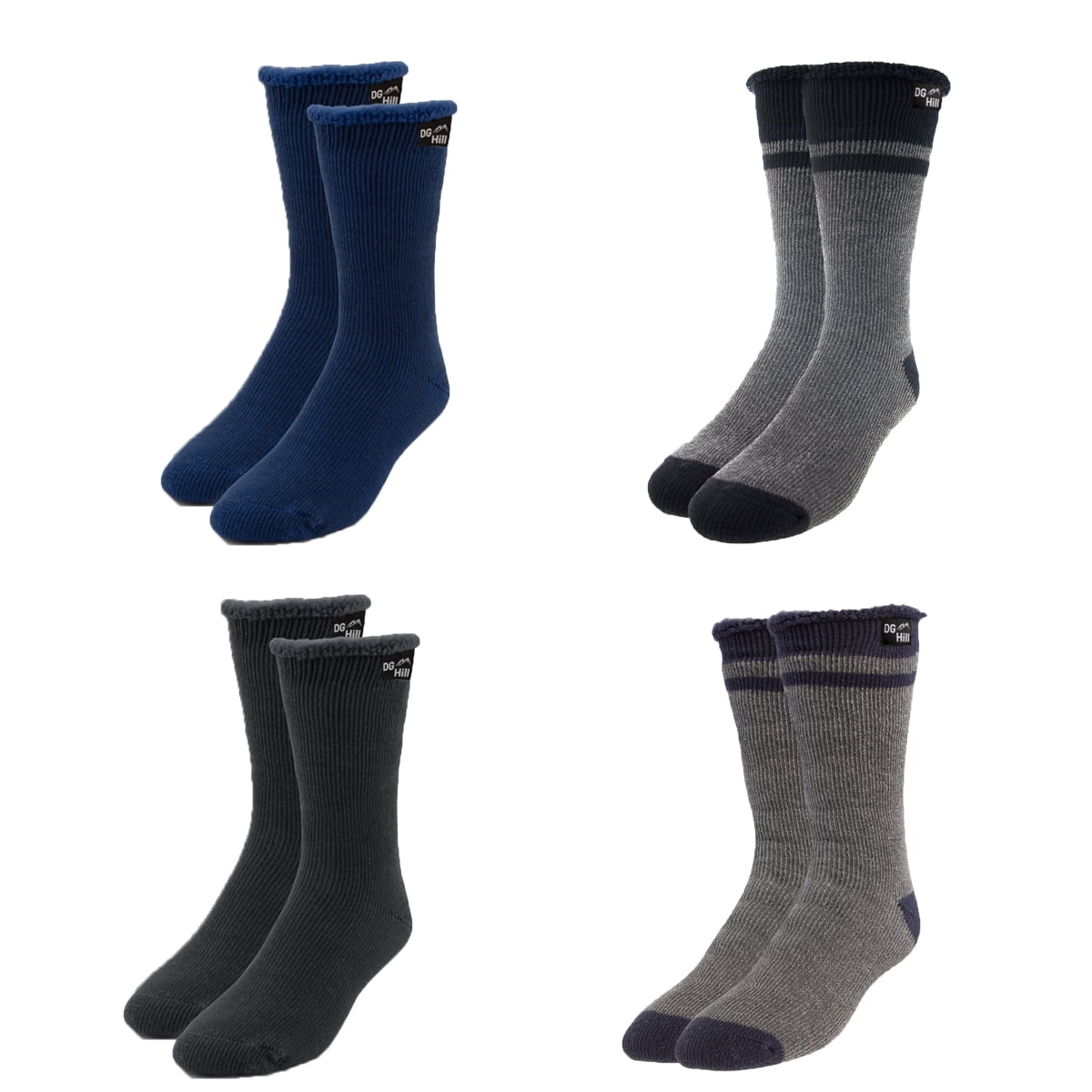 3 Paia Calze Termiche Uomo GPGD #3N Navy - Isolate E Calde Per Hiking Invernale