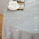 thumbnail image 3 of Ropa de Mesa RúStica de 59 Pulgadas para Mesas Redondas Sin Arrugas Al Aire Libre para Fiestas Manteles Bordados (Gris Entramado), 3 of 5