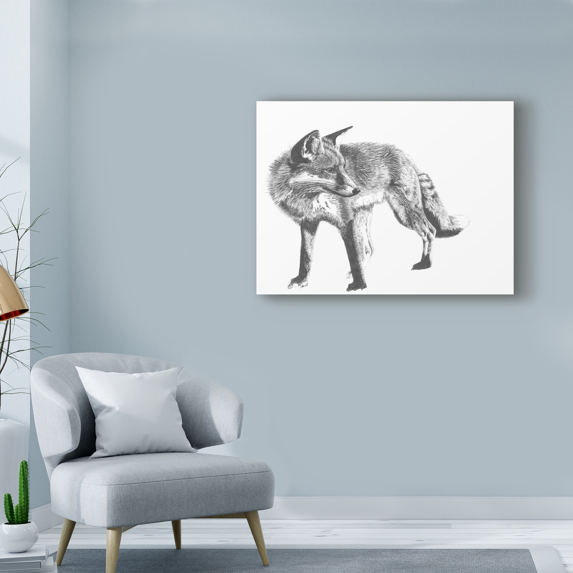 Trademark Fine Art 'Wildlife Snapshot: Fox' Canvas Art by Naomi McCavitt