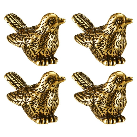 JoyMoreHome 4pcs Mini Animal Shape Copper Bath Disk Ornaments, Purification Bird Bath Disc, Universal Fit Outdoor Birdbaths & Bowl Decor