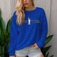 thumbnail image 3 of Women's 330gm 100% Cotton Statue of Liberty Graphic Crewneck Sweatshirt, 3 of 14