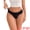 Black, variant on Women's Plus Low Rise Ice Silk Lace Thong Seamless Underwear M Apricot