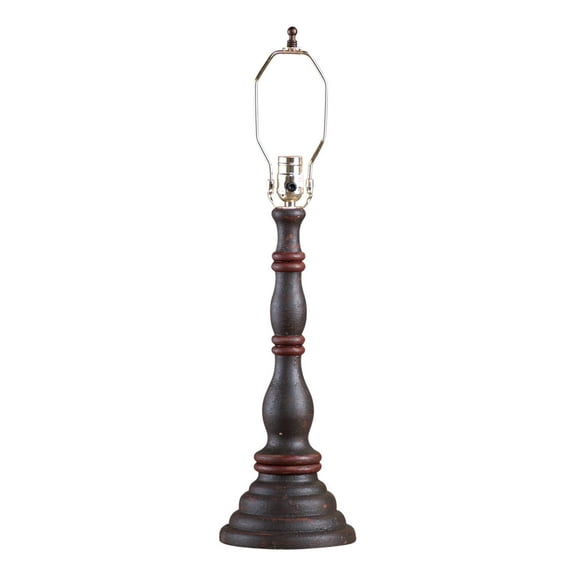 Irvins Country Tinware Davenport Lamp Base in Espresso with Salem Brick