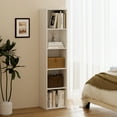 thumbnail image 5 of HOMLUX 9" x 12" x 52" Storage Shelf 5 Tier Cube Bookcase, Suitable for Small Space, White, 5 of 7