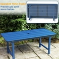 thumbnail image 2 of FOOWIN 7-Piece Patio Dining Set, HDPE All-Weather Outdoor Furniture with 6 Chairs and 1 Table, Blue, 2 of 9
