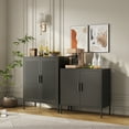thumbnail image 6 of Cterwk Metal Storage Cabinet with 2 Doors and 2 Adjustable Shelves, Metal File Cabinet for Home Office School Gym, Black, 6 of 8
