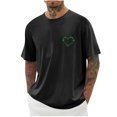 thumbnail image 1 of Wancir Mens Shirts Clearance Sale Man Falling Shoulders Printing Motion Bodybuilding T-shirt, 1 of 3