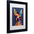 thumbnail image 2 of Trademark Fine Art "Chihuahua Dog Blue" Canvas Art by Michael Tompsett, White Matte, Black Frame, 2 of 4