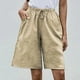 thumbnail image 2 of Pantalones Cortos Para Mujer Trendy Casual Cordón Cordón Bolsillo Color Sólido Odeerbi ODB166076, 2 of 8