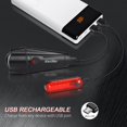 thumbnail image 2 of Ultra Bright USB Rechargeable Bike Light Set, Powerful Bicycle Front Headlight and Back Taillight, 4 Light Modes, Easy to Install for Men Women Kids Road Mountain Cycling Black, 2 of 6