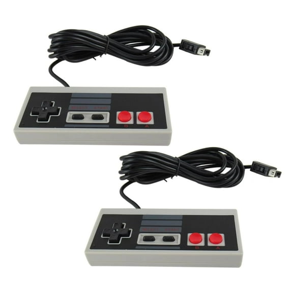 2 PCs Classic USB Controllers for NES Mini, Plug and Play NES Mini -Classic Controller with 1 Pack of 6ft Extension Cable