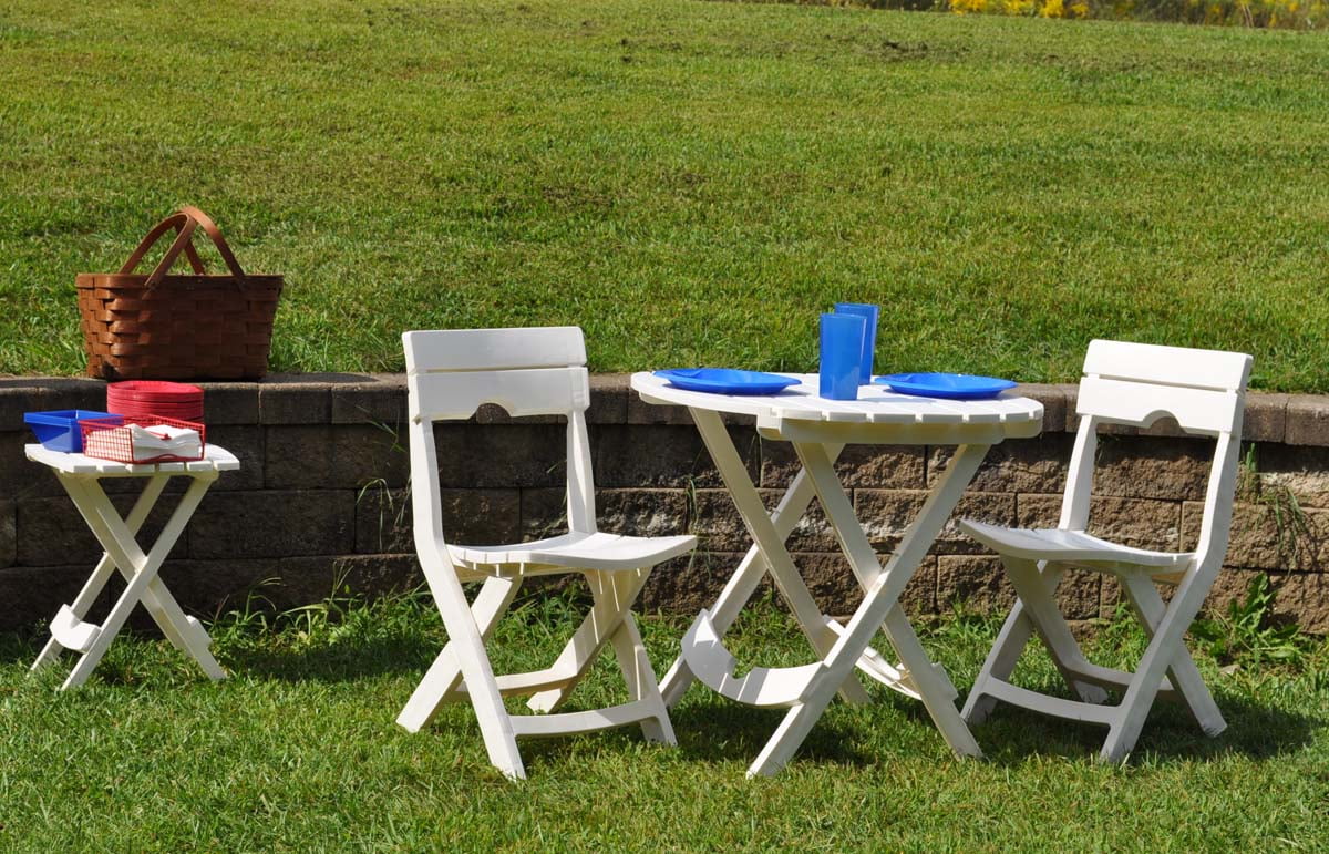 Adams Manufacturing Quik Fold Cafe Table White Com