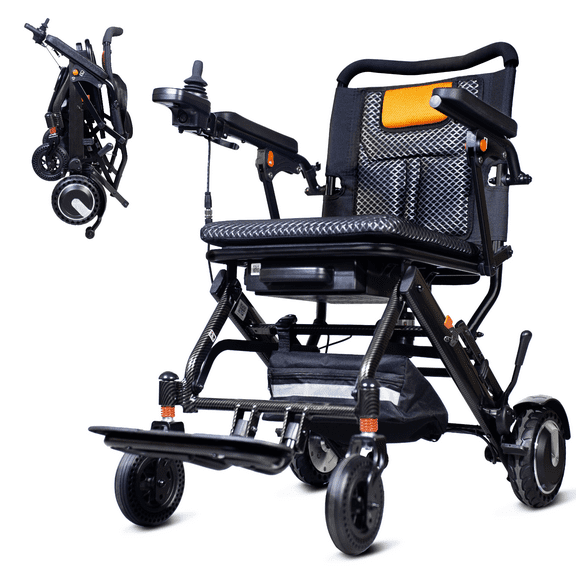Electric Wheelchair-25 Mile Range Mobility, 500W Power Motorized Wheelchair, Foldable Electric Wheelchairs for Adults Senious Elderly, Electric Wheel Chair for Outing Park