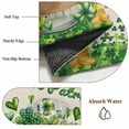 thumbnail image 6 of St. Patrick's Day Round Area Rug 7Ft Washable Circle Rugs for Dorm Laundry Room, Farmhouse Green Lucky Clovers Coin Non-Slip Carpet Floor Mats Indoor Outdoor Carpet Runner Aesthetic Home Decor, 6 of 8
