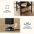 thumbnail image 5 of Gianna 15.7" Small Side Table with Charging Station, End Table with Outlets & USB Ports, 3-Tier Adjustable Storage Nightstand for Living Room, Bedroom, Small Spaces, Black, 5 of 7