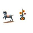 thumbnail image 1 of Escultura De Caballo, Figura Decorativa De Escritorio, Decoración Feng Shui, Estatua De Pie Para Escritorio, Sala De Estar, Estantería, Dispensador De Pañuelos, Estante Vertical, 1 of 8