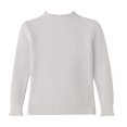 thumbnail image 6 of YunPes Girl's Cute Ruffle Mock Neck Sweaters Casual Plain Long Sleeved Ribbed Knit Sweater Fall Winter Base Layer Pullover Tops, 6 of 6