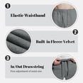thumbnail image 3 of FEDTOSING Mens Fleece Lined Baggy Sweatpants Winter Wide Leg Comfy Elastic Waist Oversize Track Pants, 3 of 7