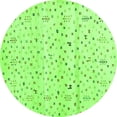 thumbnail image 1 of Ahgly Company Indoor Round Solid Green Modern Area Rugs, 5' Round, 1 of 1