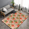 thumbnail image 2 of Cute Red Orange Flower Shaggy Area Rug, Rugs for Living Room Bedroom Non Slip Door Mat Indoor Carpet Machine Washable Nursery Home Decor Floor Mats for Entryway 60x39in-#, 2 of 5