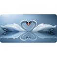 thumbnail image 1 of Swans Making A Heart Photo License Plate, 1 of 1