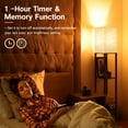 thumbnail image 2 of OUTON OUTON Floor Lamp with Shelves, 3 Color Temperature with Linenshade, Dimmable with Remote & Pull Chain Switch Control for Living Room, Bedroom-Brown, 2 of 8