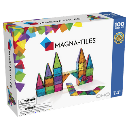 MAGNA-TILES Classic 100-Piece Magnetic Construction Set, The ORIGINAL Magnetic Building Brand
