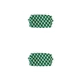 thumbnail image 1 of Qarigey Bolsa de maquillaje de tela tejida, bolsa de almacenamiento para delineador de ojos, artículos de tocador, bolso, organizador de viaje, blanco, Grün-weißes Plaid 2piezas Qarigey CBP212302, 1 of 6