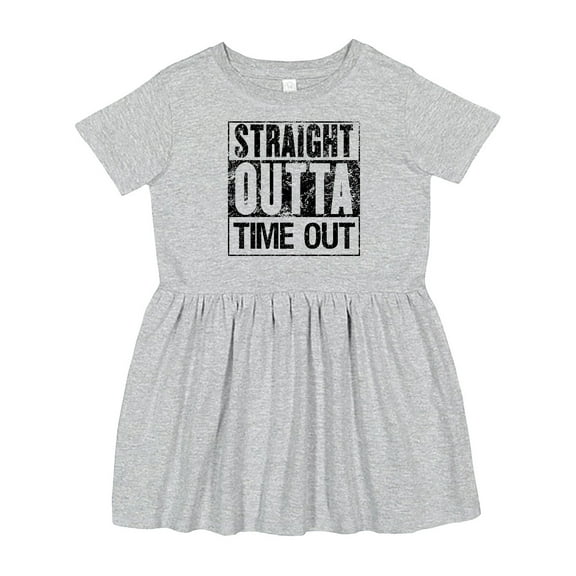 Inktastic Straight Outta Time out Girls Toddler Dress