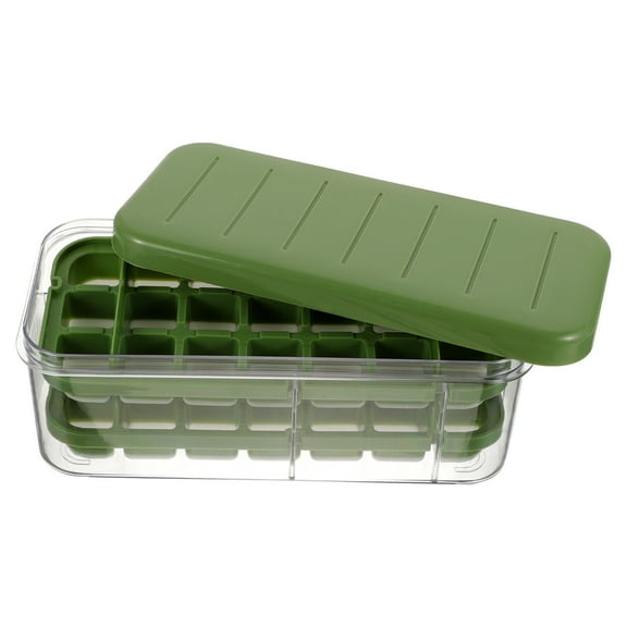 HEMOTON 1Pack Silicone Ice Cube Tray With Lid And Mold Square Easy Release For Household Users Home Use