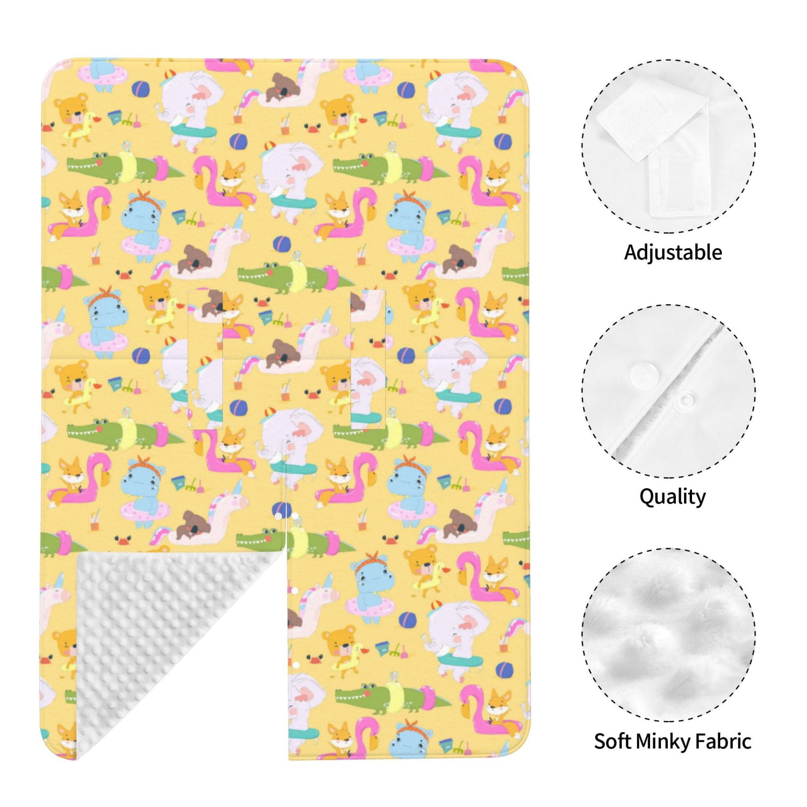 Naloa Summer Animals Baby Car Seat Cover, Breathable Baby Carrier Cover, Multiuse Baby Carrier Cover & Nursing Breastfeeding Cover