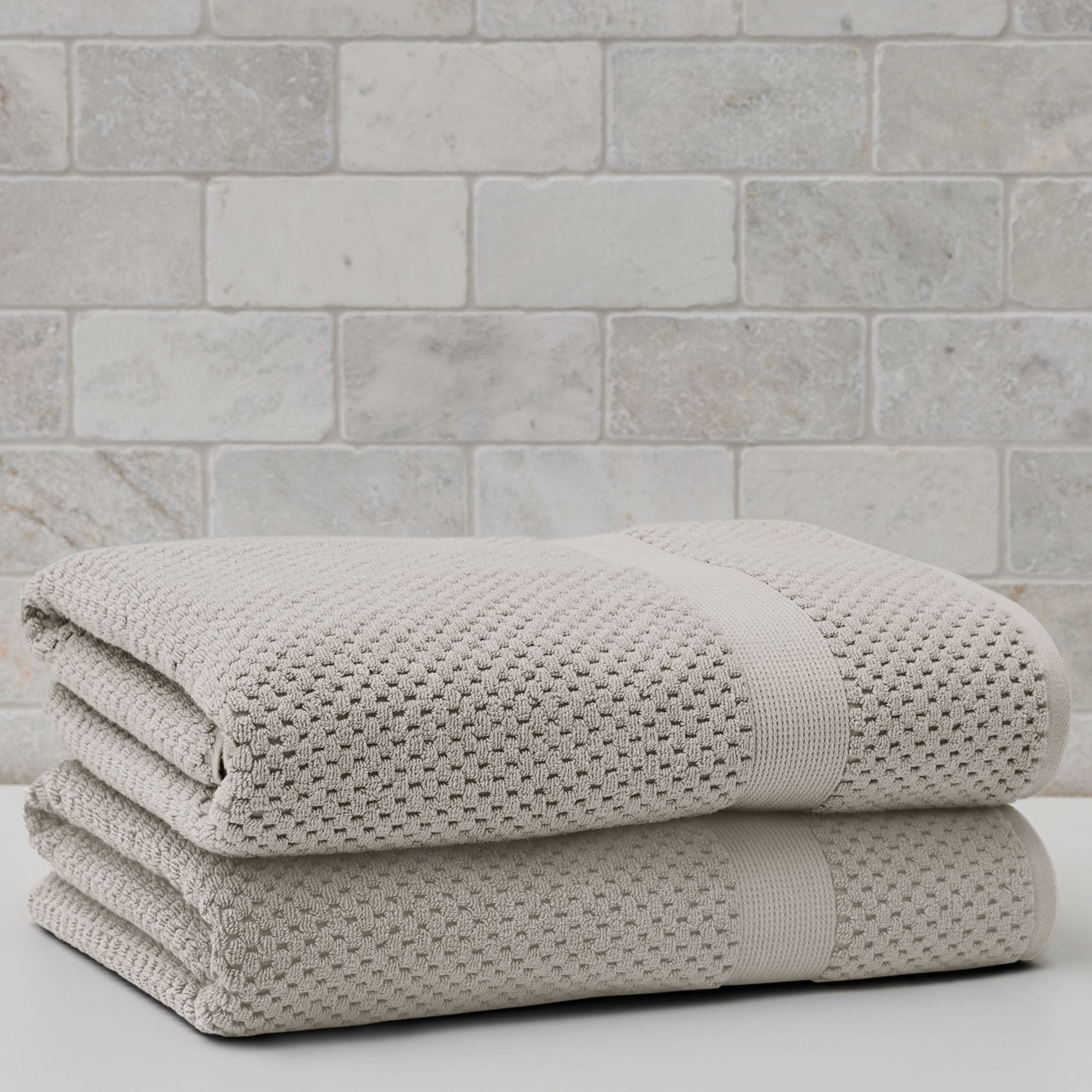 Better Homes & Gardens Signature Soft Cotton Popcorn Textured Bath Sheet, Soft Silver