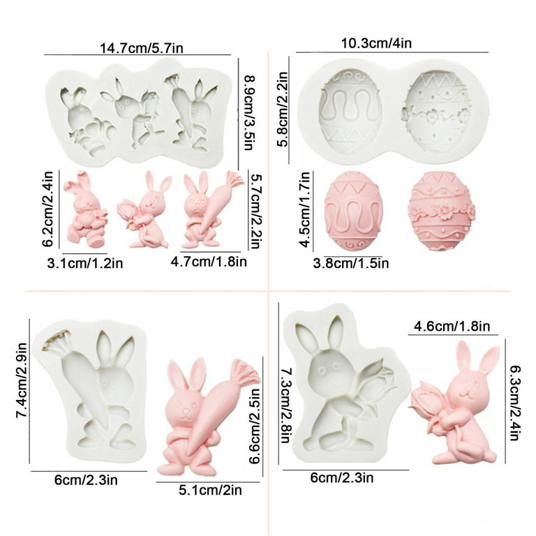 Dengmore Easter Egg Shaped Silicone Cake Mold 6 Cavity Chocolate Cook Trays  for DIY Candy Chocolate Jelly Fondant Making 