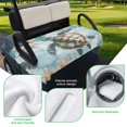 thumbnail image 5 of Golf Cart Seat Covers for 2 Seater,Teal Sea Turtle Coastal Microfiber Cart Seat Towel Blanket,Summer Beach Nautical Coral Absorbent Breathable Non Slip Bench Seats Protector for Golf Course 51"x31", 5 of 9