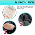 thumbnail image 5 of ANDALUS Car Armrest Cover - Car Center Console Cover - Soft, Fluffy, Pure Australian Sheepskin Wool - Universal Fit -, 5 of 5