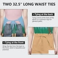 thumbnail image 6 of Blue Bigfoot and Guitar Pattern Apron-Garden Aprons for Women with Pockets-Cotton Linen Waterproof Kitchen Cooking Gardening Aprons Adjustable for Kitchen,Cooking,BBQ and Salon 33x27 Inch, 6 of 7