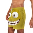 thumbnail image 4 of Men's Funny Pattern Beach Pants Drawstring Swim Shorts with Side Pockets Summer Lounge Casual Wear, 4 of 6